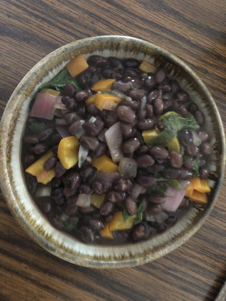 Sweet Black Beans with Kale