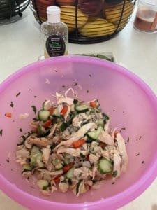 Chicken Salad with Cucumber Balsamic